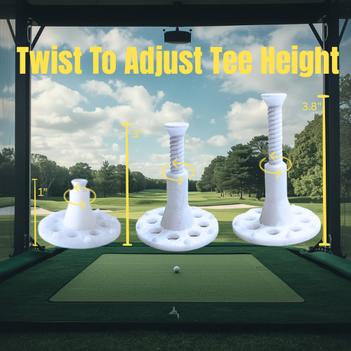 Adjustable Golf Range Tees (3, 6 & 12 Pack)