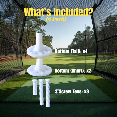 Adjustable Golf Range Tees (3, 6 & 12 Pack)
